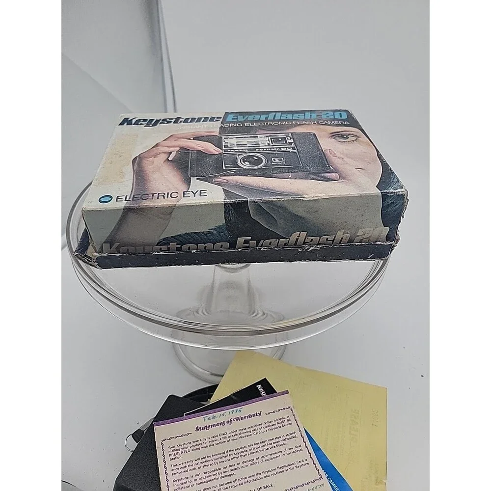 Vintage ~ Keystone ~ Everflash 20 Camera ~ With Box & Manual Electric Eye